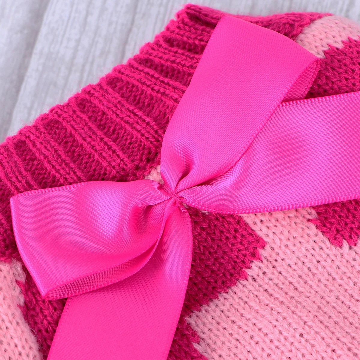 

Heart Bow Knit Sweater Puppy Winter Warm Clothing Rosy Size Xs Outdoor Wear Party Dog Cloth Pet Party Clothes Dog Clothes