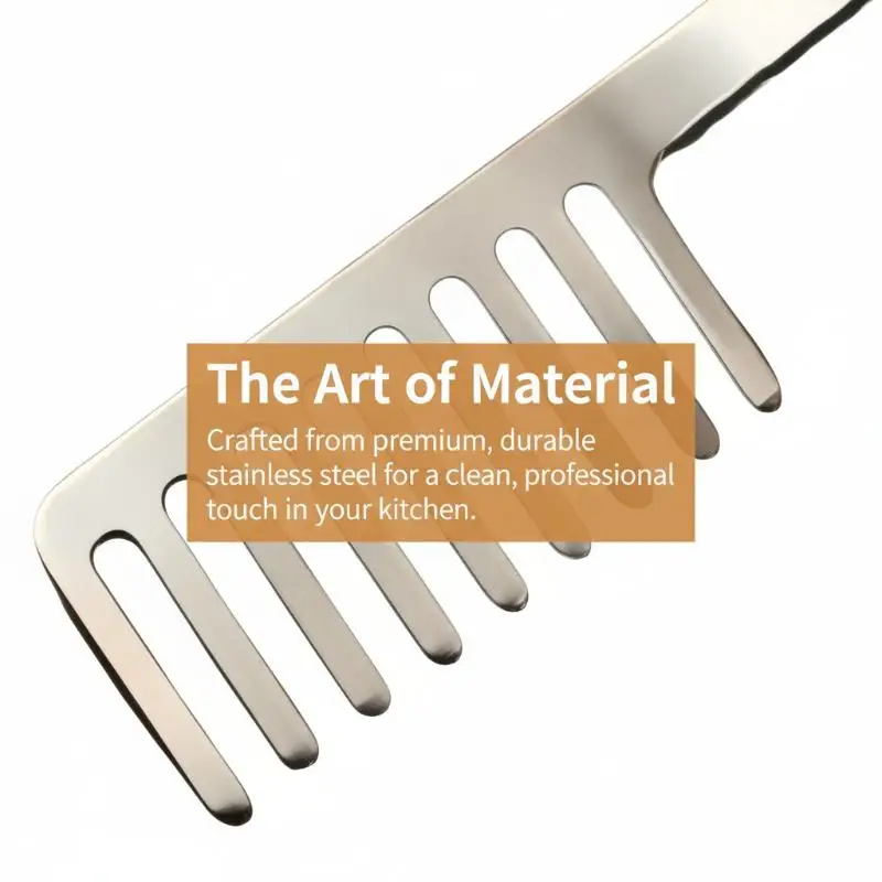 Long Handle Pasta Fork Kitchen Utensil for Spaghetti Serving with Stainless Steel Material Heat Resistant