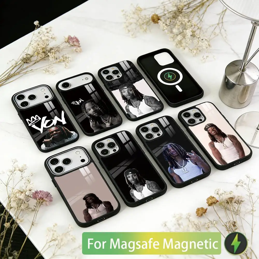 

R-Raper K-King Von Phone Case For iPhone17,16,15,14,13,12,11 Plus,Pro Magnetic with Magsafe Wireless Charging