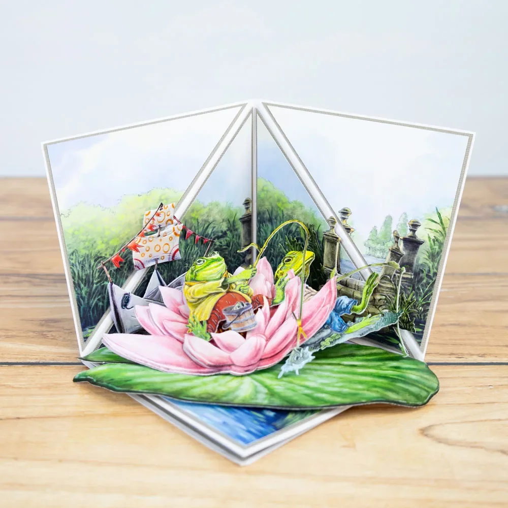 Metal CuttingHoppy Gathering Ribbit Frogbert Water Hyacinth Lily Die Stamps Stencil Diy Scrapbooking Paper Handmade Album Greet