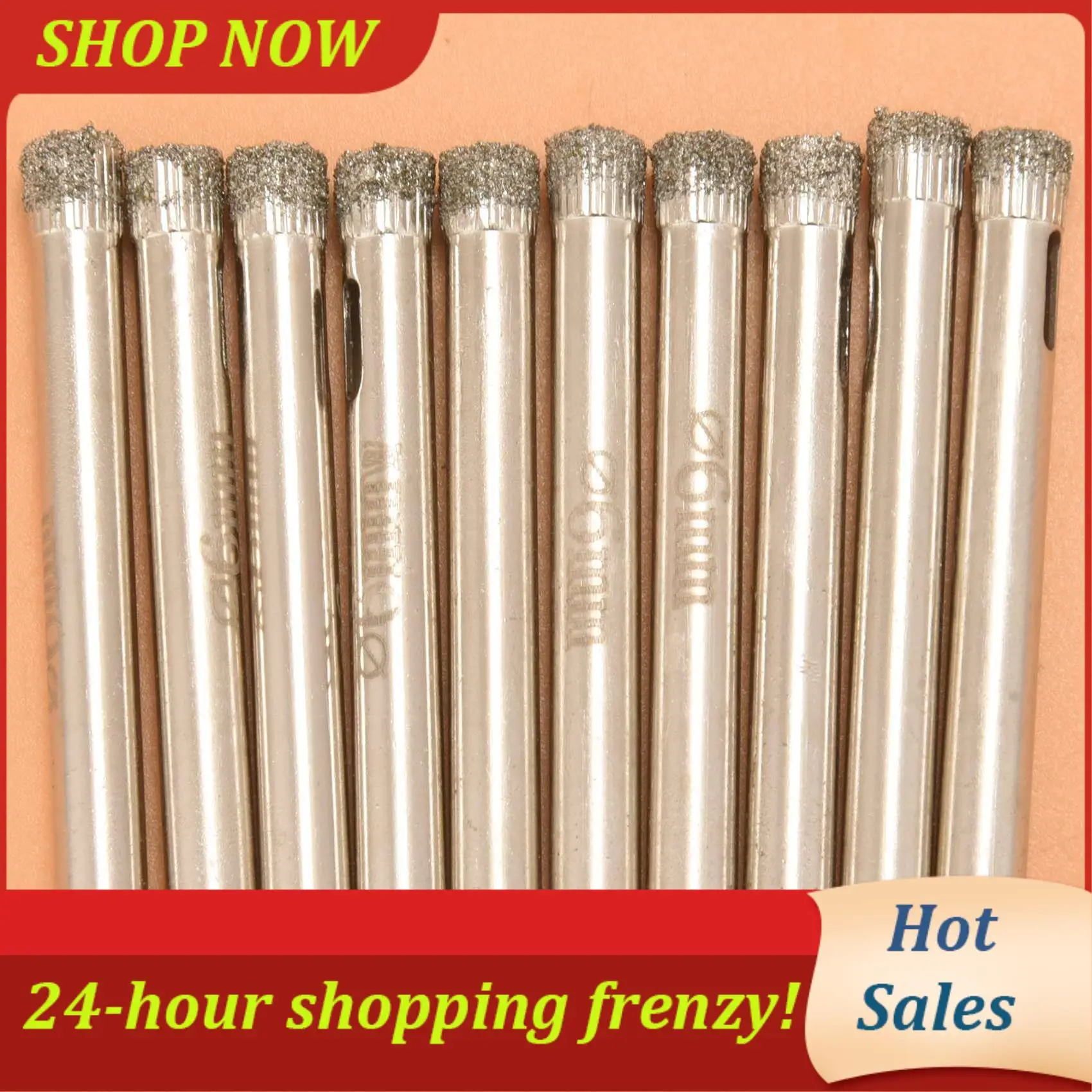 

AB31-6 Mm Diameter Silver Diamond Coated Drills Tiles Glass Hole Saws (Pack Of 10)