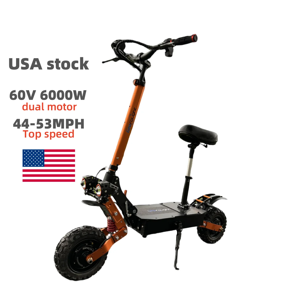 MOQ 1 DropShipping Scooters USA Warehouse 60V 6000W 11inch tire 80km long range dual motor Electric Scooter for adults