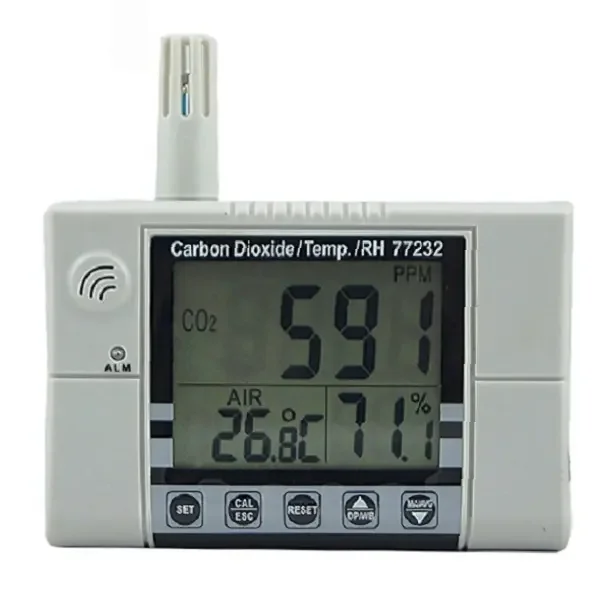AZ77232 Industrial CO2 Humidity Meter & Indoor Air Quality Monitor with 1ppm Resolution 0.1-99.9% RH