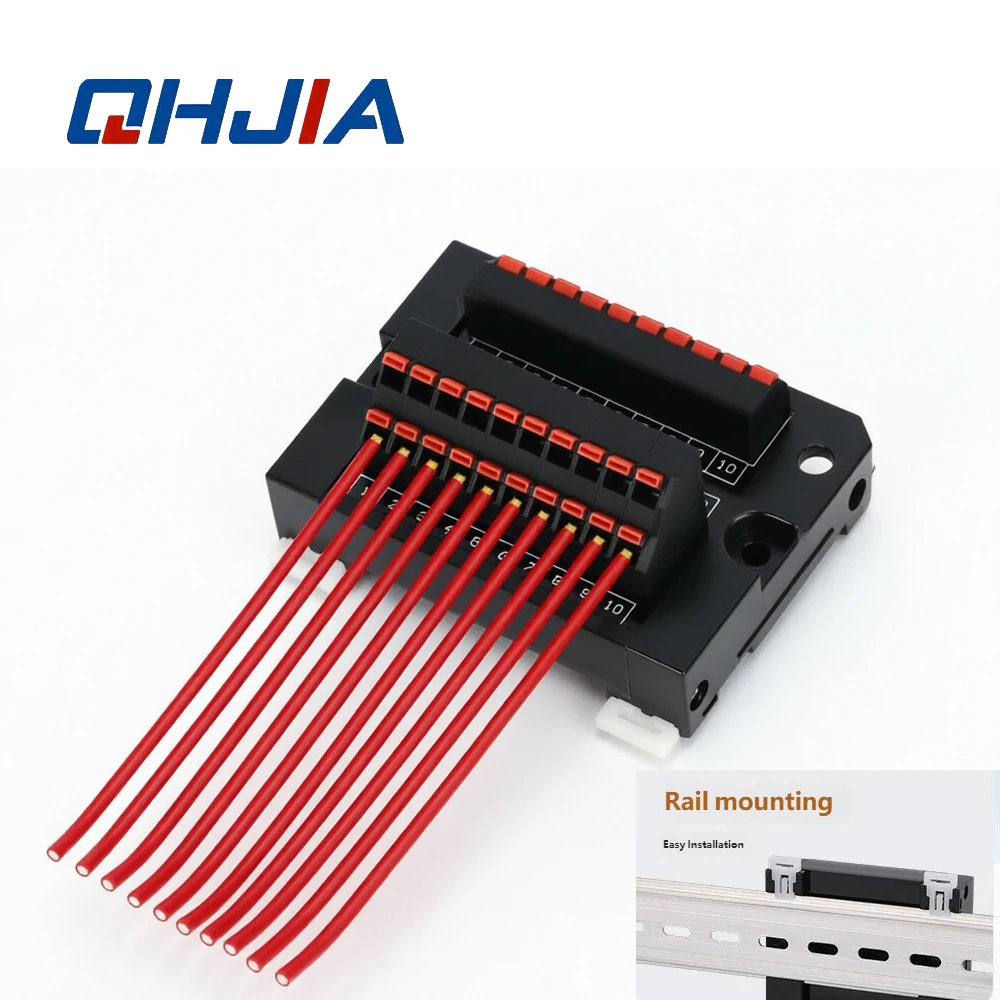 ENMG Slim Relay Busbar Jumper – Fast Wiring Terminal Block Quick Install Wire Connector for Electrical Panels 1PCS Black