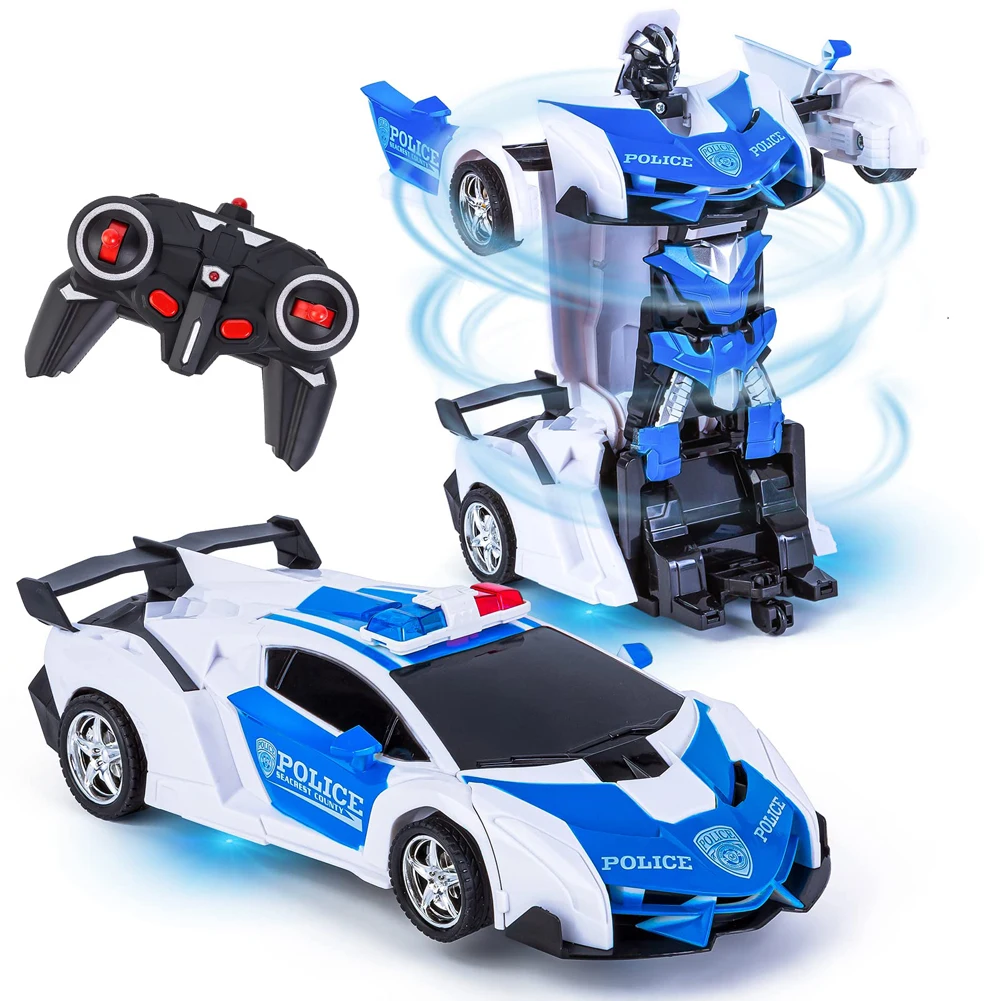 2 in 1 Electric RC Car Transformation Robots Children Boys Toys Outdoor Remote Control Sports Deformation Car Robots Model Toy