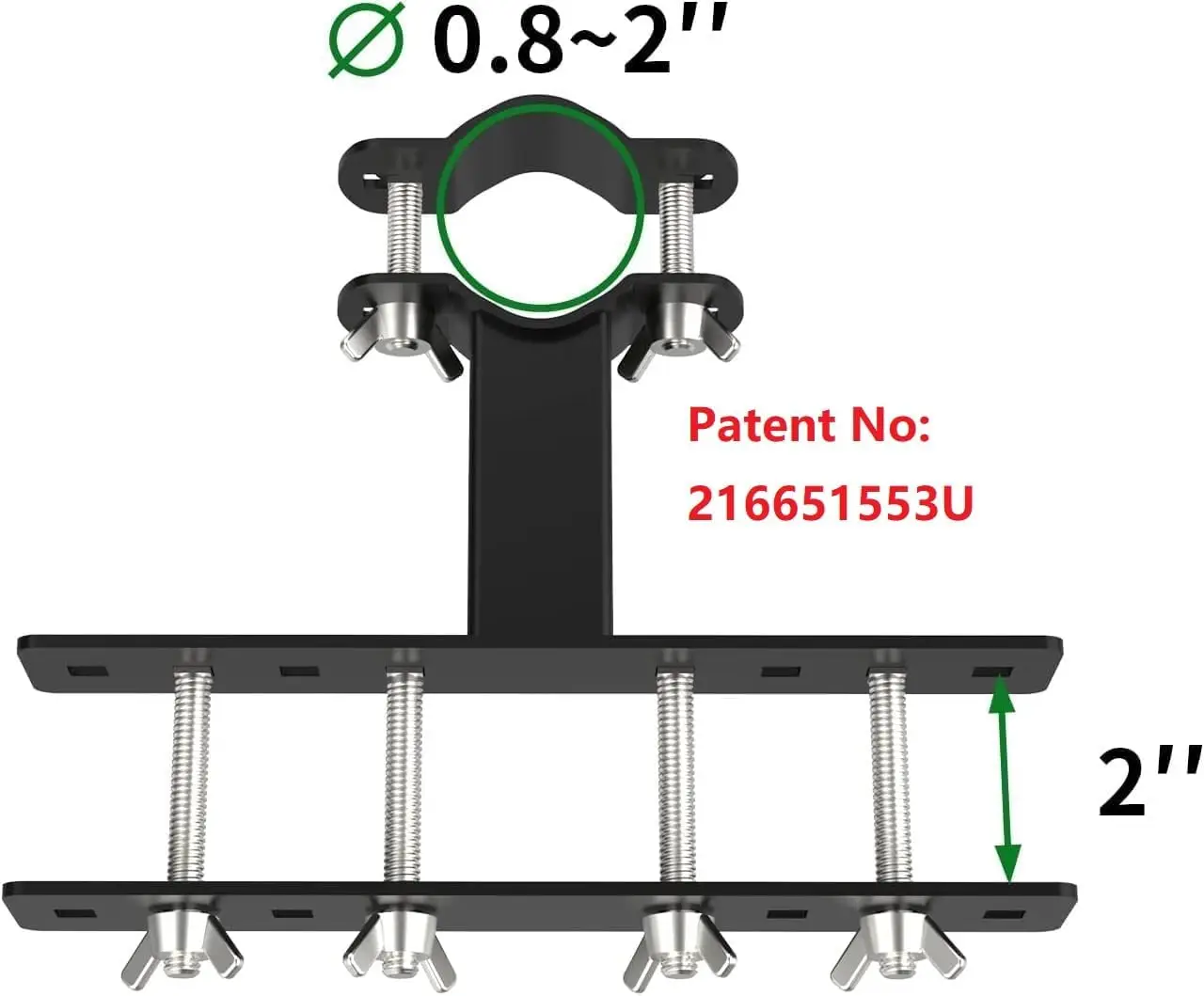 Patio Umbrella Holder - Heavy Duty Outdoor Deck Shade Balcony Umbrella Stand Attaches to Railing Maximizing Patio Space,