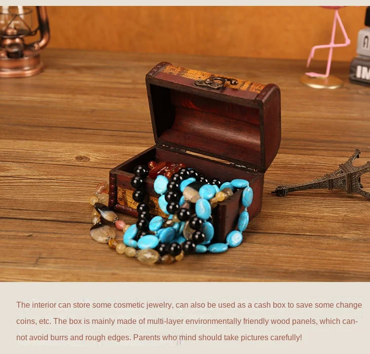 Hot-Selling Antique Retro Wooden Crystal Packaging Box with Green Stone - Yuan Datou Jewelry Storage Box