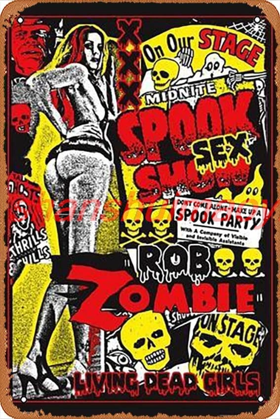 Metal Tin Sign 8 X 12 Inch - Rob Zombie - Living Dead Girls - Poster Metal Plaque Cafe, Bar, Home Wall Decor, xujunkun61186 SHAN