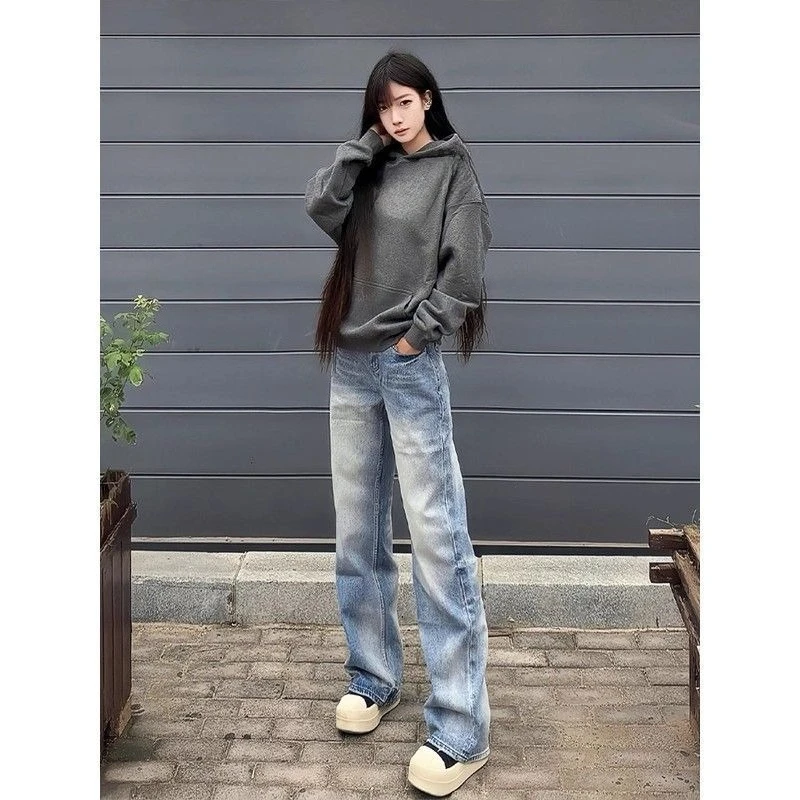 Heavyweight cotton hoodie for men fall winter, warm American casual pullover couples unisex streetwear with soft fleece.