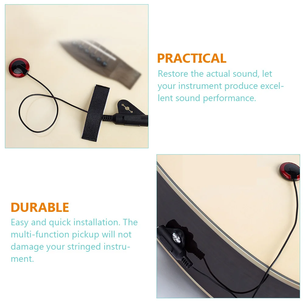 

2pcs Acoustic Guitar Pickup Sound Hole Transducer For Folk Guitar Ukulele Banjo Musical Instrument Accessory Plastic Pickup