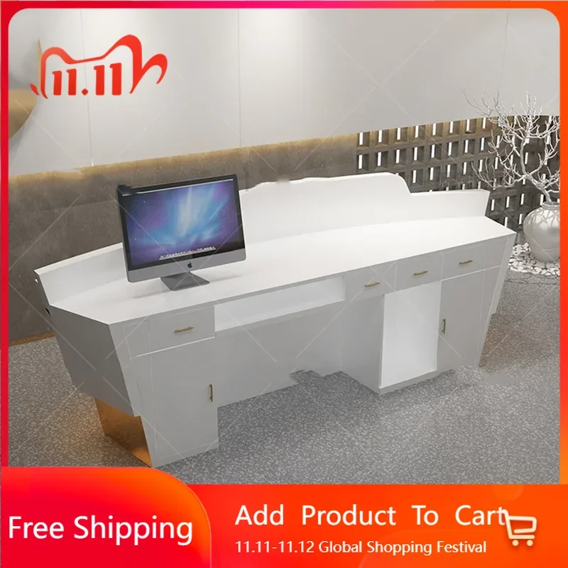 

Universal Cashier Reception Desk Modern Spa Counter Coffee Reception Desk Vanity Luxury Beauty Luxury Mostrador Unique Furniture
