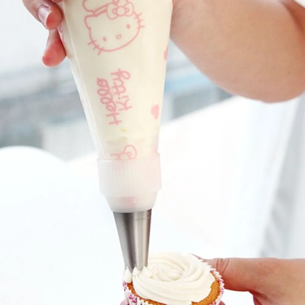 

Hello Kitty Disposable Piping Bag Cute Originality Printing Thickening Decorating Bag New Make Cream Cookie Cake Baking Tool
