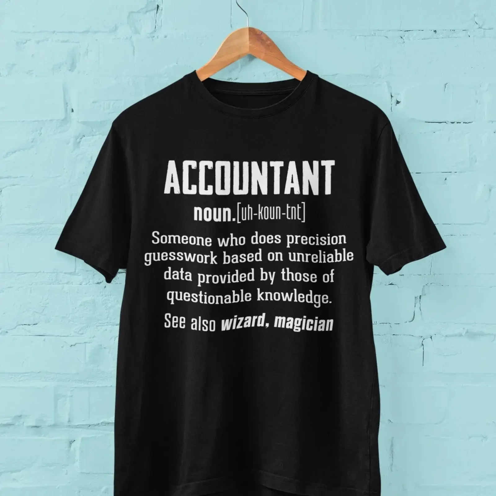 Accountant Definition T Shirt Funny Bookkeeper  vintage Washed Soft Stretched graphic Unisex Versatile Casual Breathable