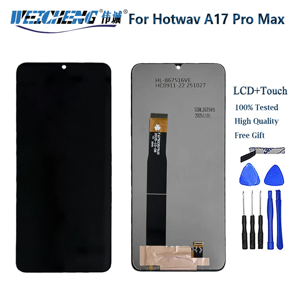 Original Tested For Hotwav A17 Pro Max LCD Display+Touch Screen Assembly For HOTWAV A17Pro Max LCD Screen Display A16 Pro Max