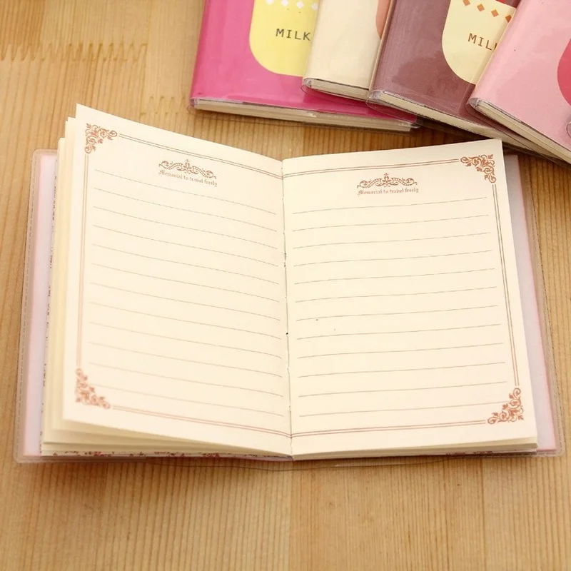 Kawaii Cartoon Rubber Sheathed Cover Mini Journal Notebook  Notepad for Students Planner Diary Korean Stationery