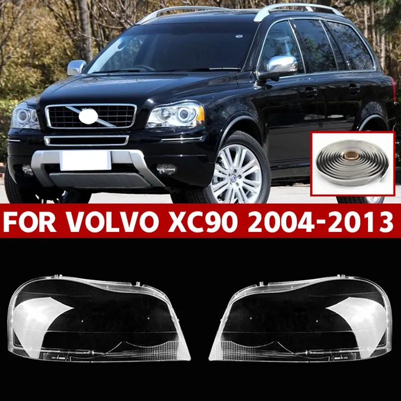 Image of Für Volvo XC90 2004–2013, Auto-Scheinwerferlinse + Kleber, Ersatzabdeckung, Lampenpaar