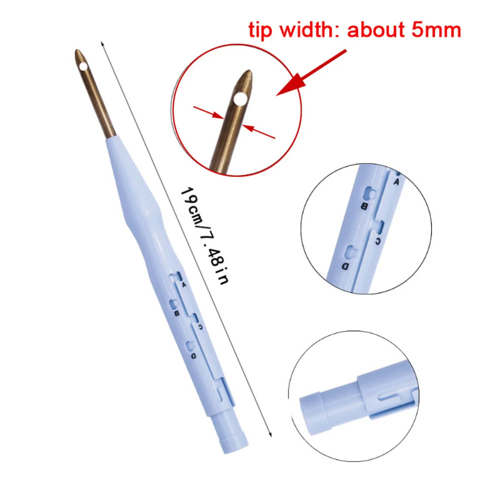Magic Needle for Embroidery Carpet Knit Punch Needle Kit Needlework Stitching Set Embroidery Knitting Needles Pen Sewing Tools