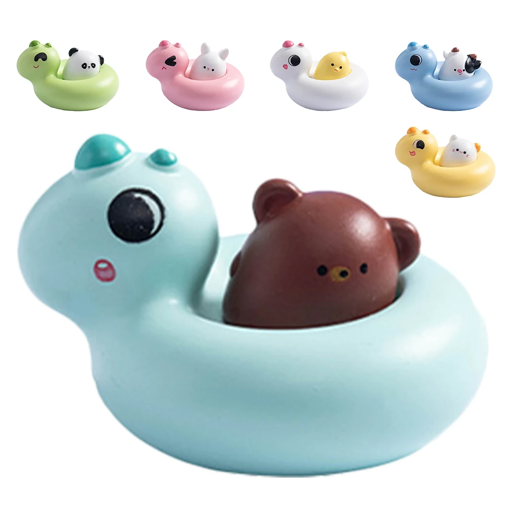 

6Pcs Small Animal Resin Statues Accessories for Micro Landscaping Fairy Beach Themes Potted Plants Home Decor