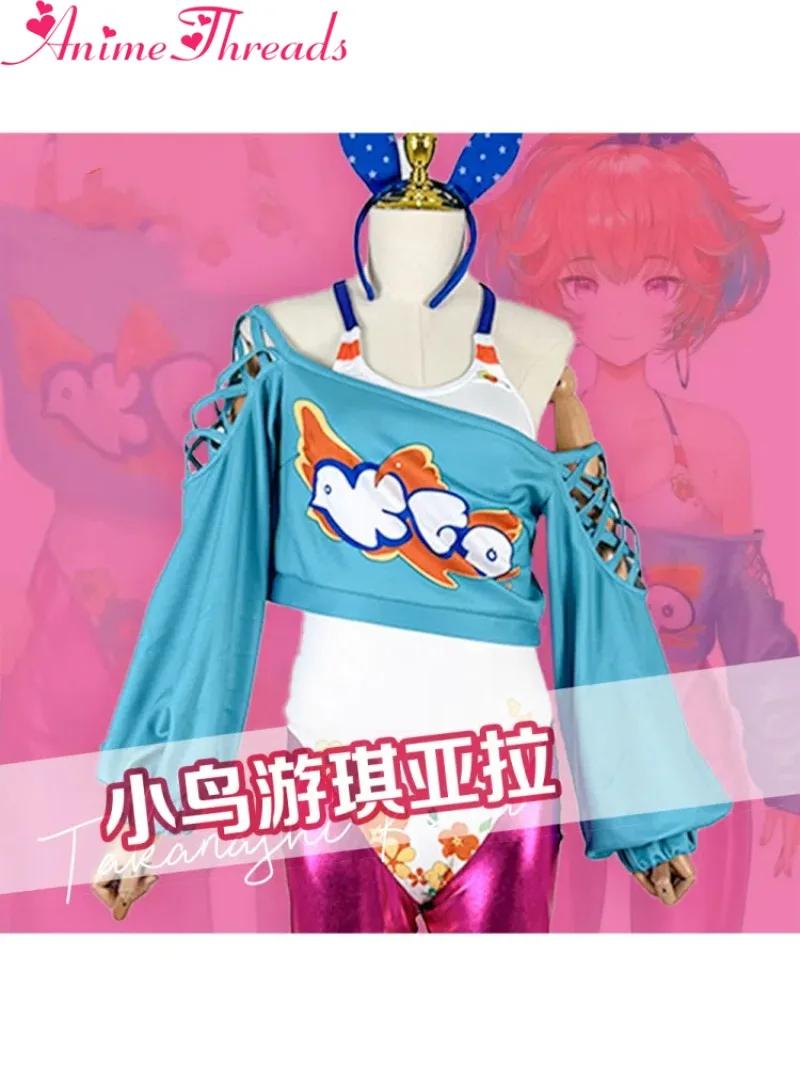 Disfraz de Cosplay de Vtuber Hololive En Takanashi Kiara, Uniforme de Fiesta de Anime, Disfraz de Halloween, Atuendo Atlético Ajustado
