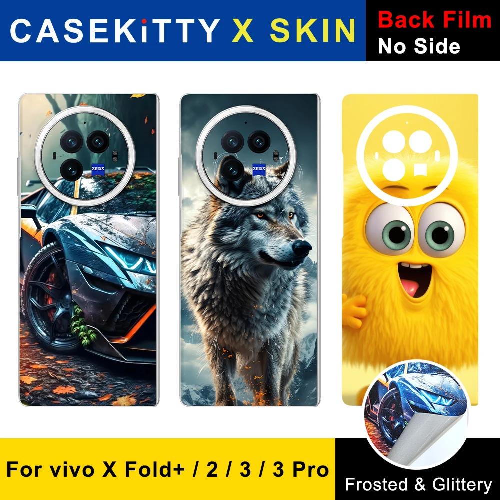 

CASEKiTTY Skin Wrap For vivo X Fold 3 Sticker Fold 3 Pro Back Film X 2 X Plus Protective Decal Colorful Back Screen Protector