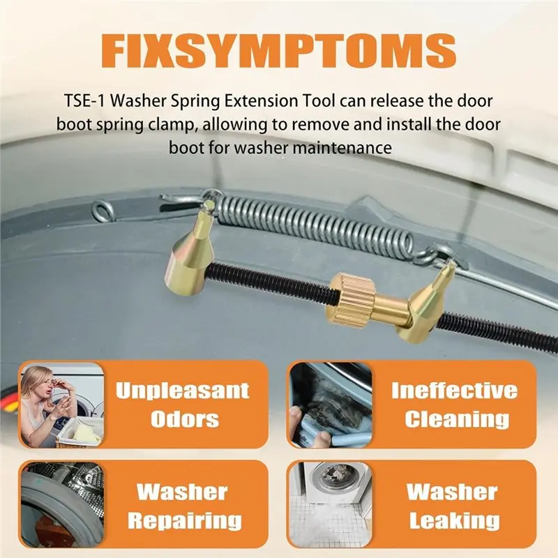 TKOH-Front Load Washing Machine Seal Spring Max Stretch Spring Tool Replaces 383EER4004A 383EER4001A TSE-1