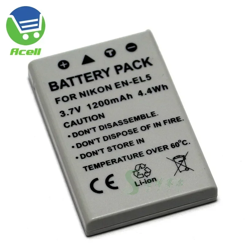 EN-EL5 Battery for Nikon COOLPIX P530 P520 P510 P500 P5000 P5100 P6000 P80 P90 P3 P4 P100 S10 7900 5900 5200 4200 3700 Camera