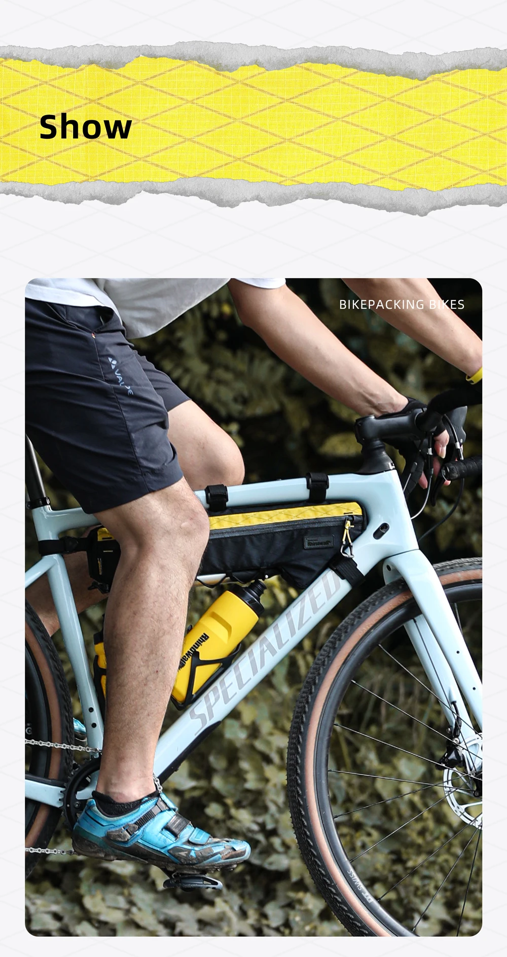 Rhinowalk Fahrrad-Dreiecksschlauchtasche, wasserabweisend, 1,7 l/2,4 l/2,9 l, Fahrrad-Rahmentasche für MTB und Rennrad, Querträger-Aufbewahrungspaket – Detail 29