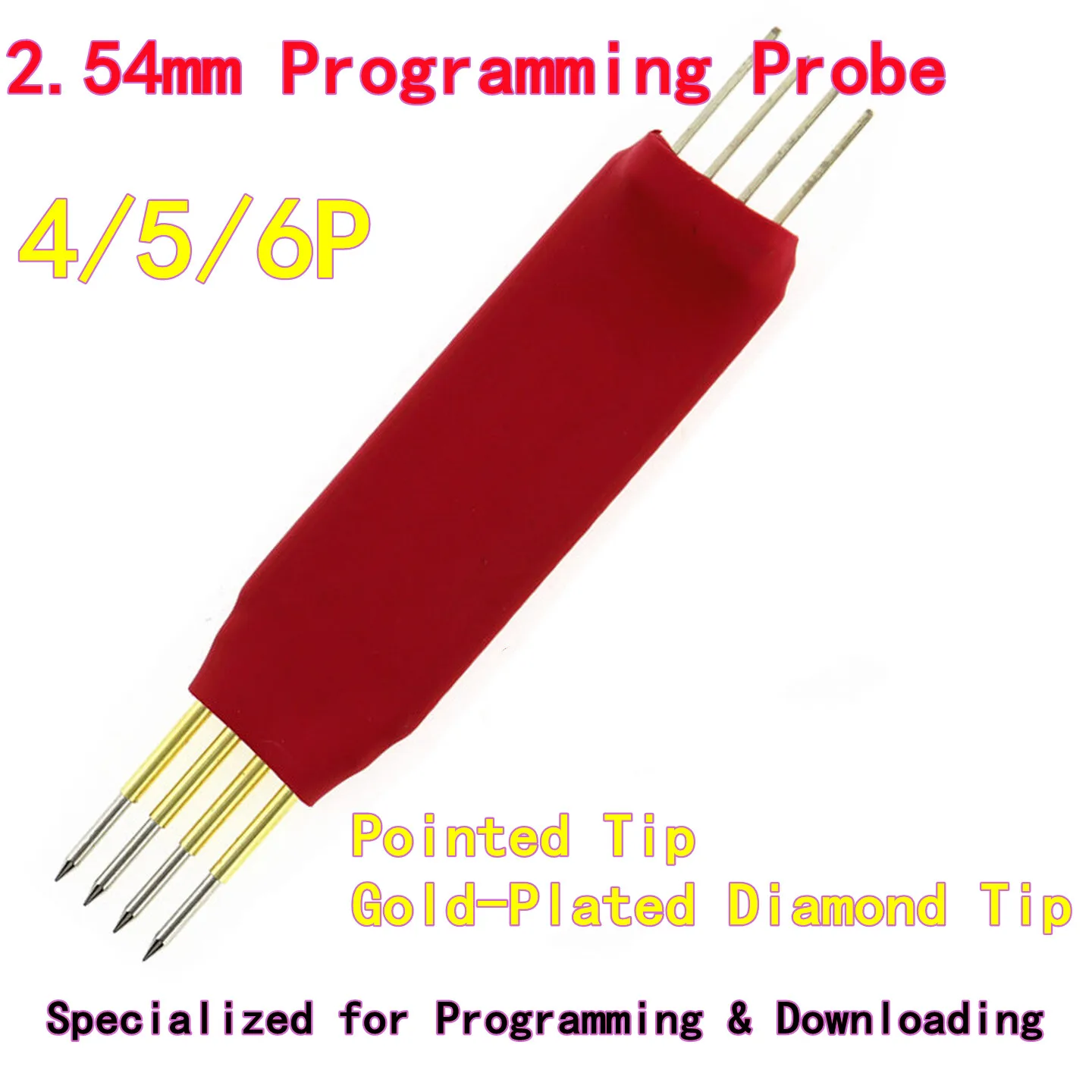 

1PCS 5PCS Pointed Tip/Diamond Tip Programming Probe Module 2.54mm 4P 5P 6P Specialized for Programming & Downloading