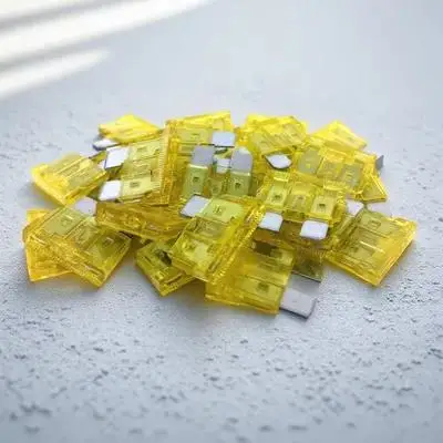 

25pcs 20A 20Amp Auto Car Truck Suv Boat Atc Yellow Zinc Alloy Fuse Kit For Circuit Protection Short Circuit Overload Prevention