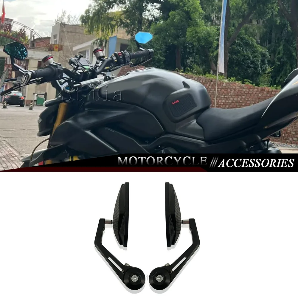 Motorrad-Seitenspiegel passend für Ducati Streetfighter V2 V4 2022-2025 STREETFIGHTER V4S V2S CNC Lenkerendenspiegel