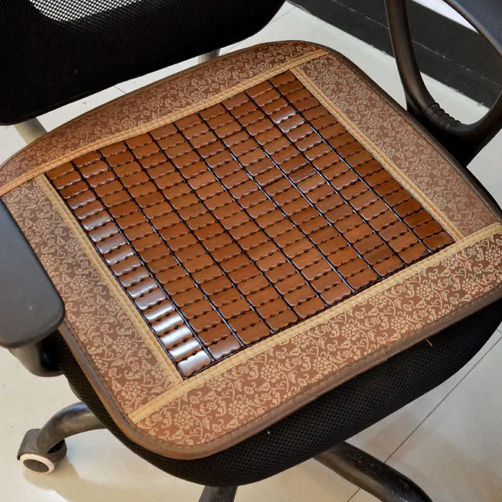 1 قطعة سيارة الخيزران رقاقة الصيف التبريد وسادة وسادة للمقعد عدم الانزلاق خفيفة الوزن المحمولة سيارة مقعد التبريد حصيرة للقيادة مريحة