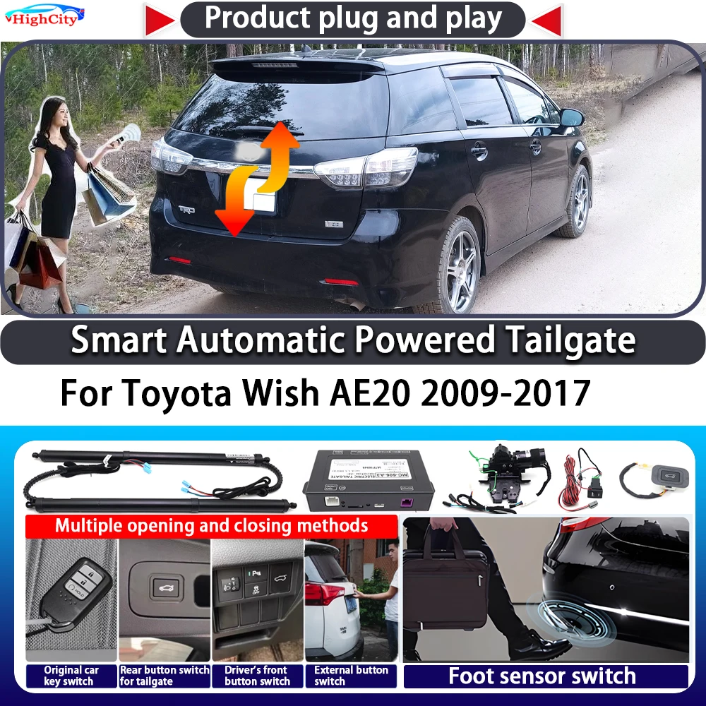 

For Toyota Wish AE20 2009-2017 OEM Smart Automatic Powered Tailgate Key Control Trunk Lift Close Kit Electric Power Tailgate
