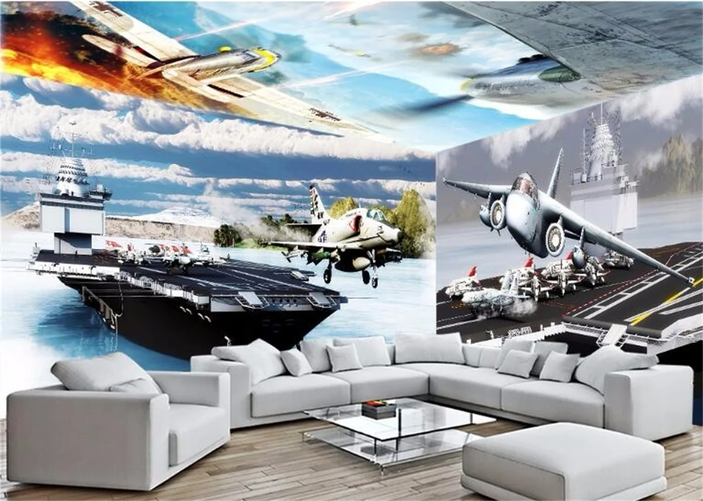 

beibehang Sky Fighter Camouflage 3d flooring photo 3d wallpaper for bedroom living room TV wall painting wall mural wall paper