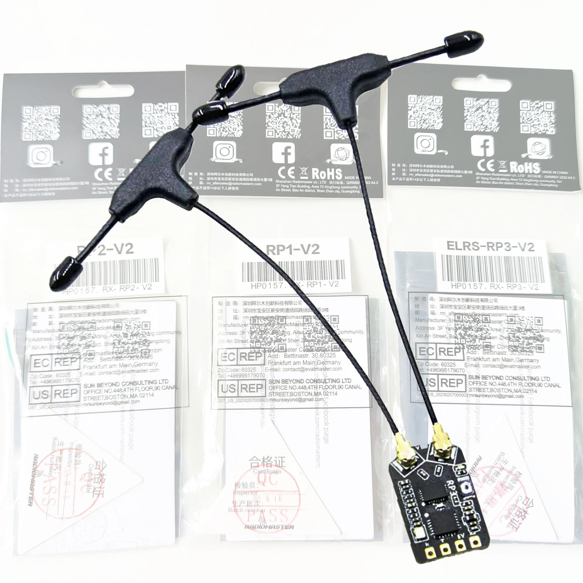 

Radiomaster ELRS3.0 Receiver RP1/ RP3 High Sensitivity Low Latency High Refresh Frequency Antenna