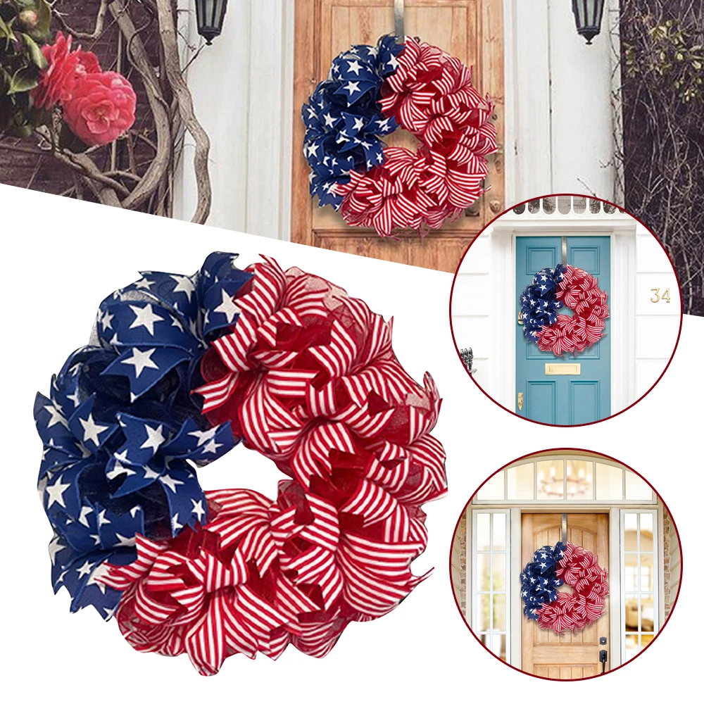 couronne-du-jour-de-l'independance-americaine-pour-la-decoration-de-fenetre-de-porte-de-ferme