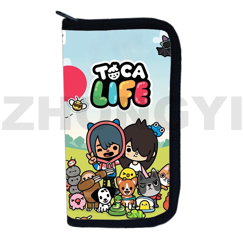 Fashion Cartoon Toca Life World Game Wallets Toca Boca Anime Teenager Kids Purses and Handbags Men Organizer Bag Wallets Women