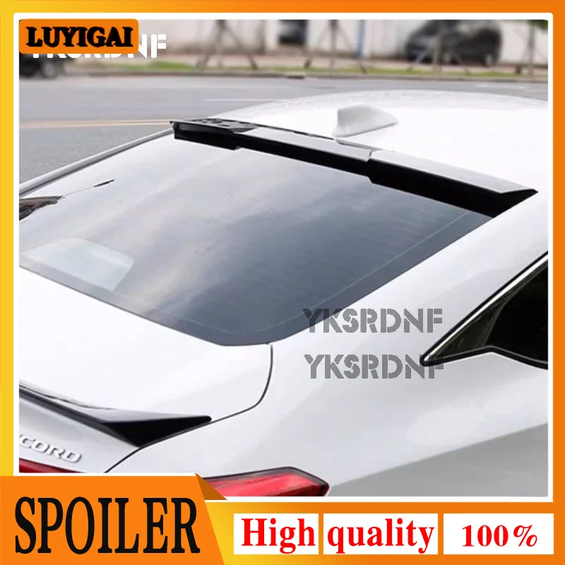 Für Honda Accord 2018 10th Sport Stil Hinten Stamm Deckel Auto Dach Spoiler Lip Flügel ABS Schwarz Carbon Außen Tuning Zubehör