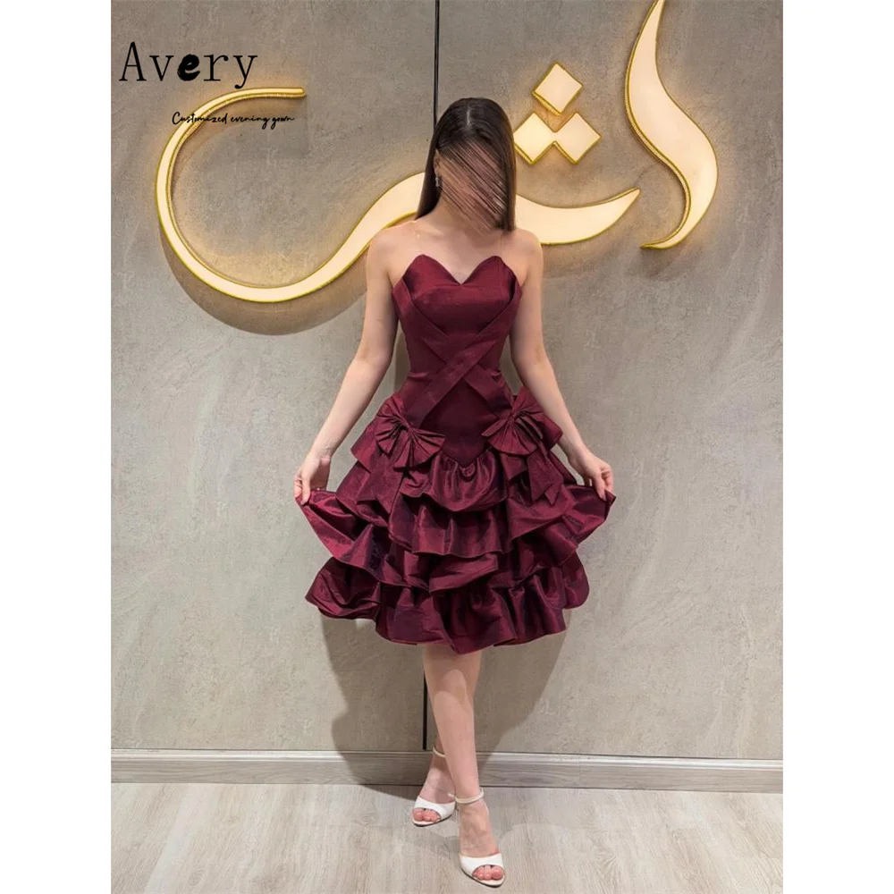 

Avery Custom Burgundy A Line Sweetheart Sleeveless Evening Dresses 2026 Luxury Woman Elegant Evening Dress for Event Party Women
