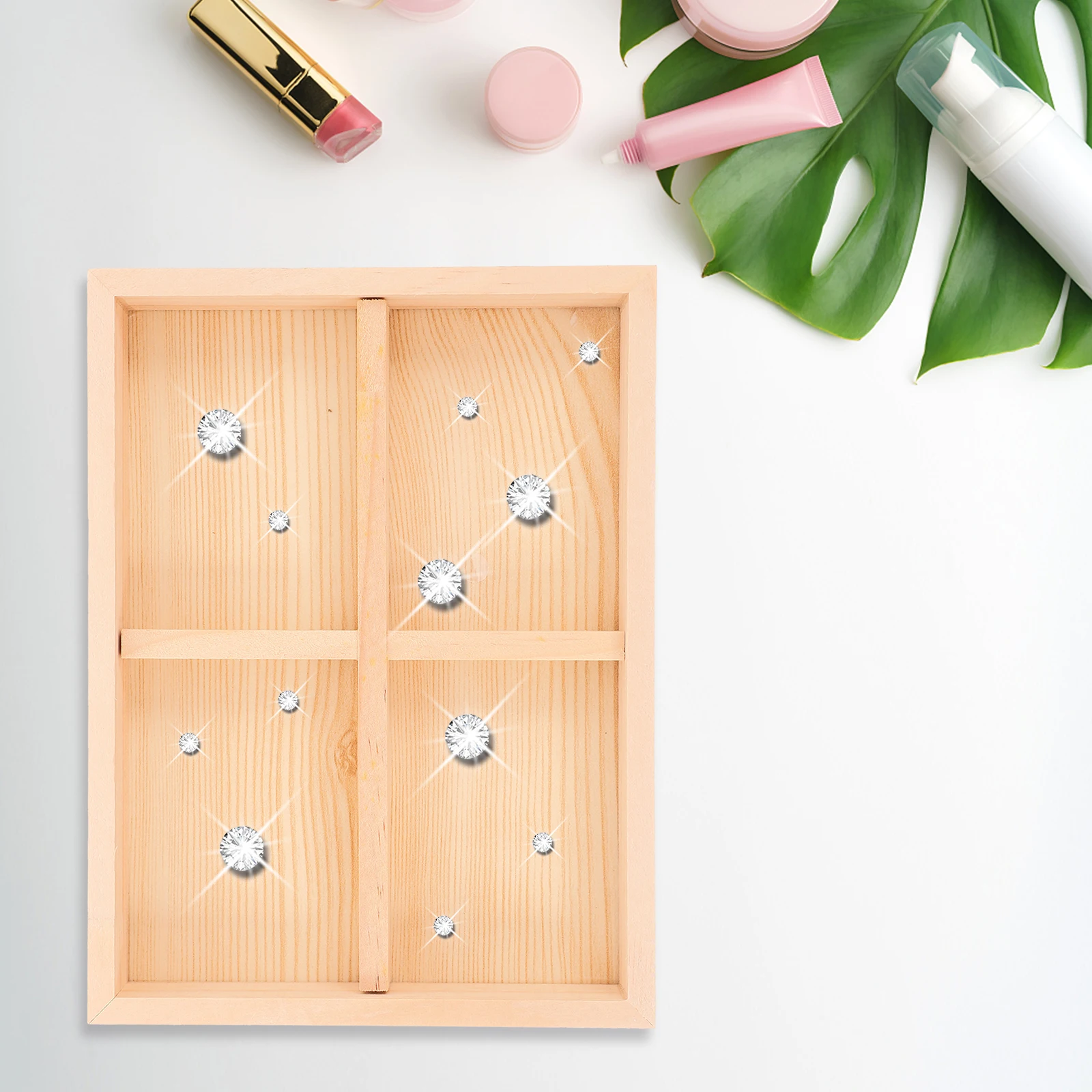 

Tray Pine Jewelry Display Trinket Panel Trays Accessory Storage Organizer Jewelery Rings