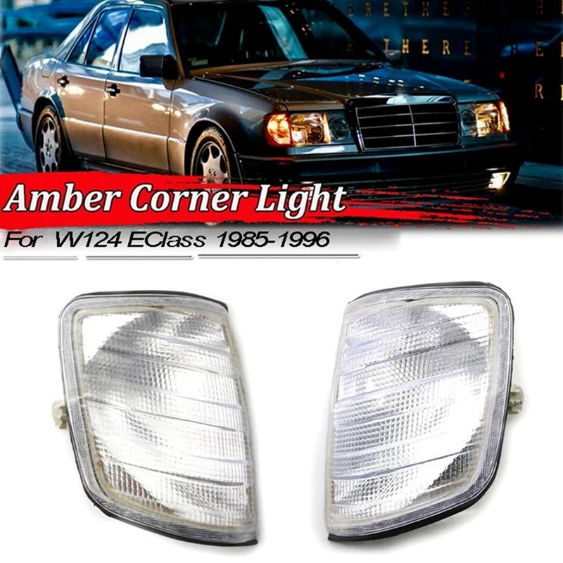 

1Pair Corner Parking Lamp Turn Signal Lights For Mercedes W124 E-Class 1985-1995 1248260043 1248260743 1248260143