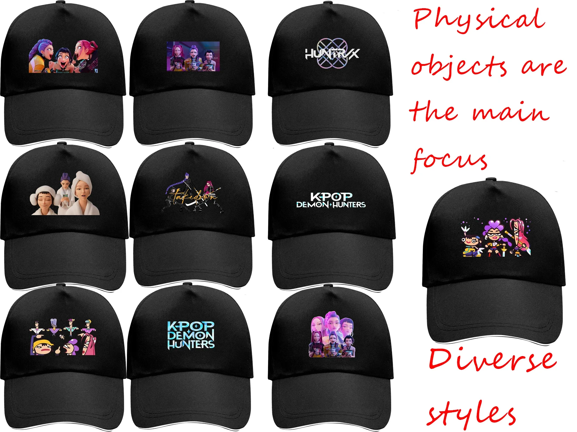 KPOP Demon Hunters Baseball Cap HUNTRIX Movie Casual Caps Y2k Cute Trucker Hat Summer Unisex-Teens Running Sunhat Kids Girl Gift