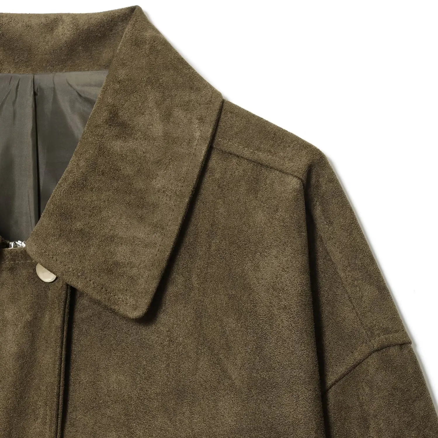 Faionable pur cuir pilote Jaet manteau femmes automne nouveau Sle JNLEAOG Polyester Fiber longue Sve fermeture à glissière manteau