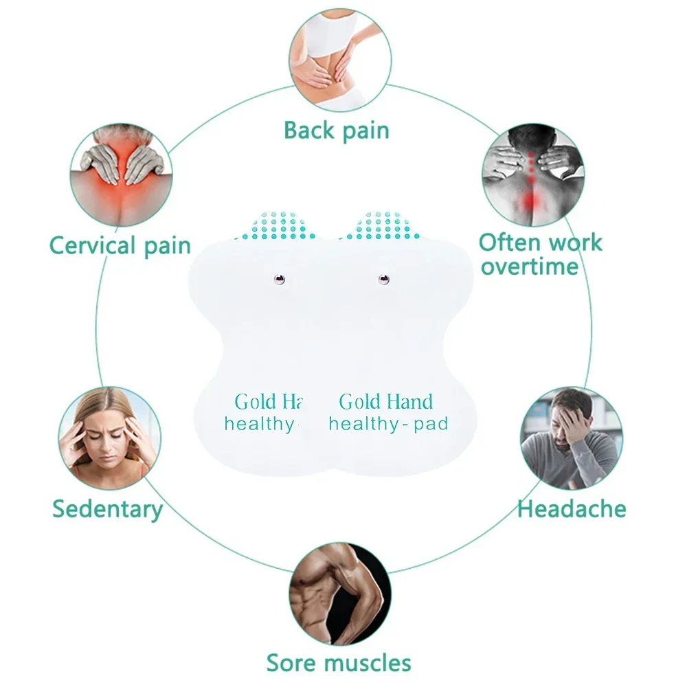 TENS EMS Elettrodi Patch per massaggio in gel Elettro adesivi per fisioterapia Massaggiatore per il corpo Stimolatore muscolare nervoso Sollievo dal dolore