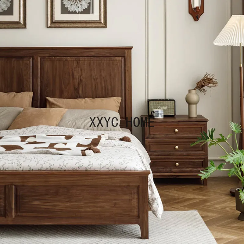 Lit double vintage None Log, Amérique du Nord