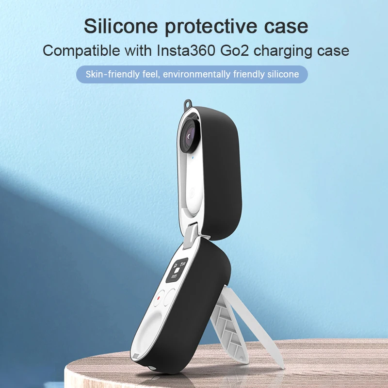 Silicone Protective Case Anti-Scratch Protector Case For Insta360 GO 2 Charging Box Soft Case Cover Sports Camera Accessories