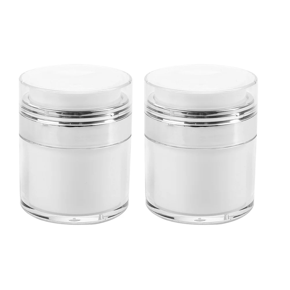 

2Pcs Stylish Exquisite Reusable Creams Pots Compact Sample Jars for Outdoor Toiletries Storage Dispenser