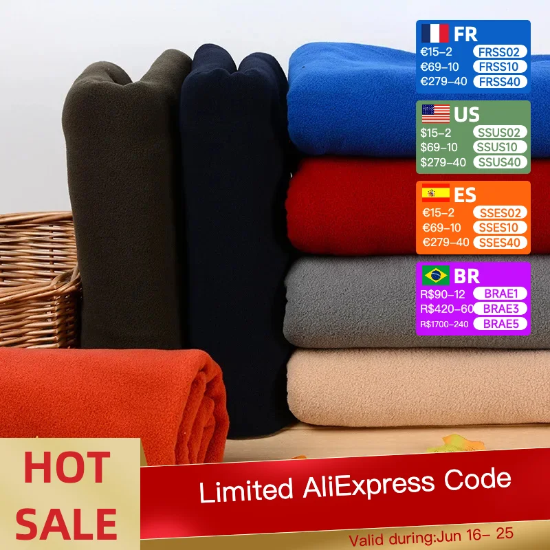 

0.5M/1M/2M/3M/5M Thick Super Soft Warming Polar Fleece Fabric for Garment DIY Handmade Sewing fabric by the Meter