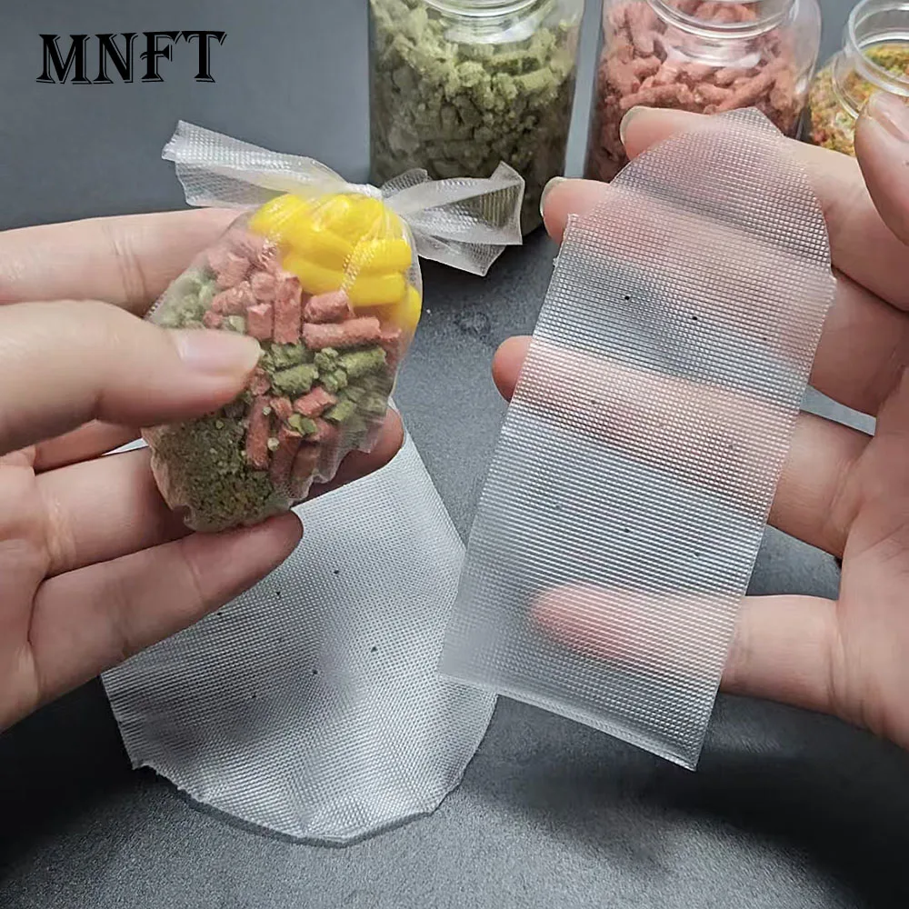 MNFT 200Pcs Multiple Sizes Carp Fishing Pva Bags Quick Water Soluble Baits Bag for Solid Baits Carp Fishing Equipment