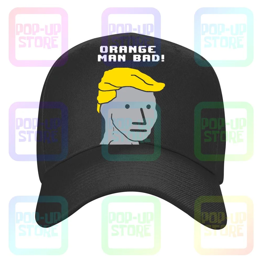 Orange Man Bad Npc Wojak Caps Baseball Cap