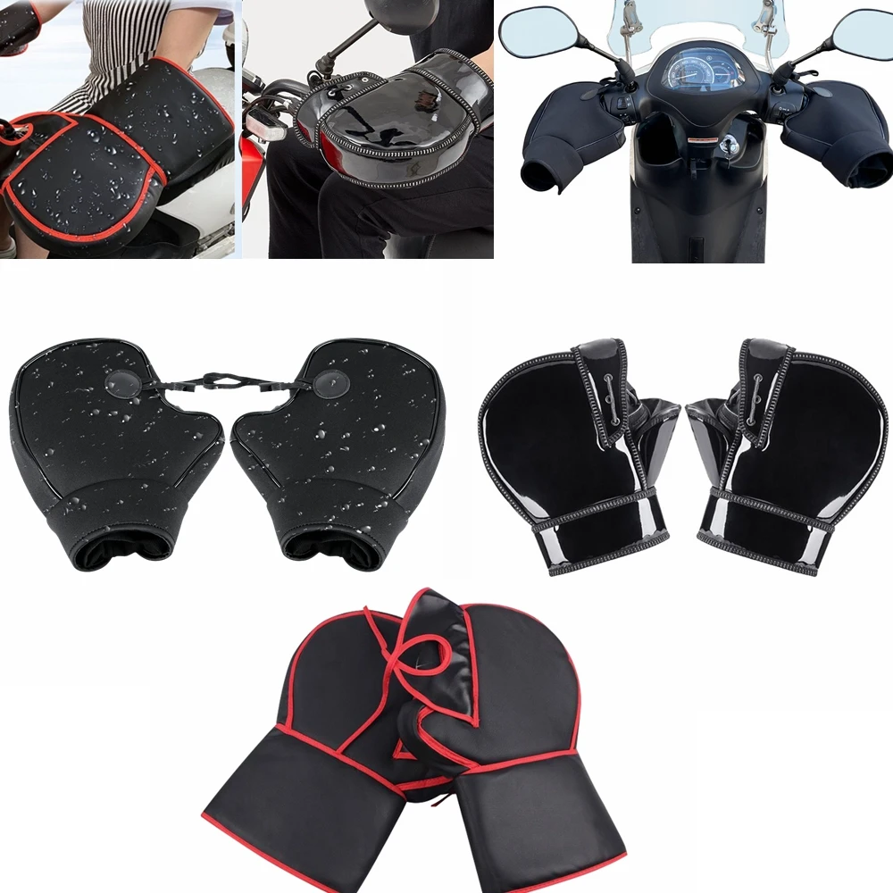 

Мотоциклетные перчатки на руль, ветрозащитные зимние велосипедные рукавицы, теплые рукавицы, гибкие эластичные заглушки на руль для квадроциклов, скутеров, снегоходов